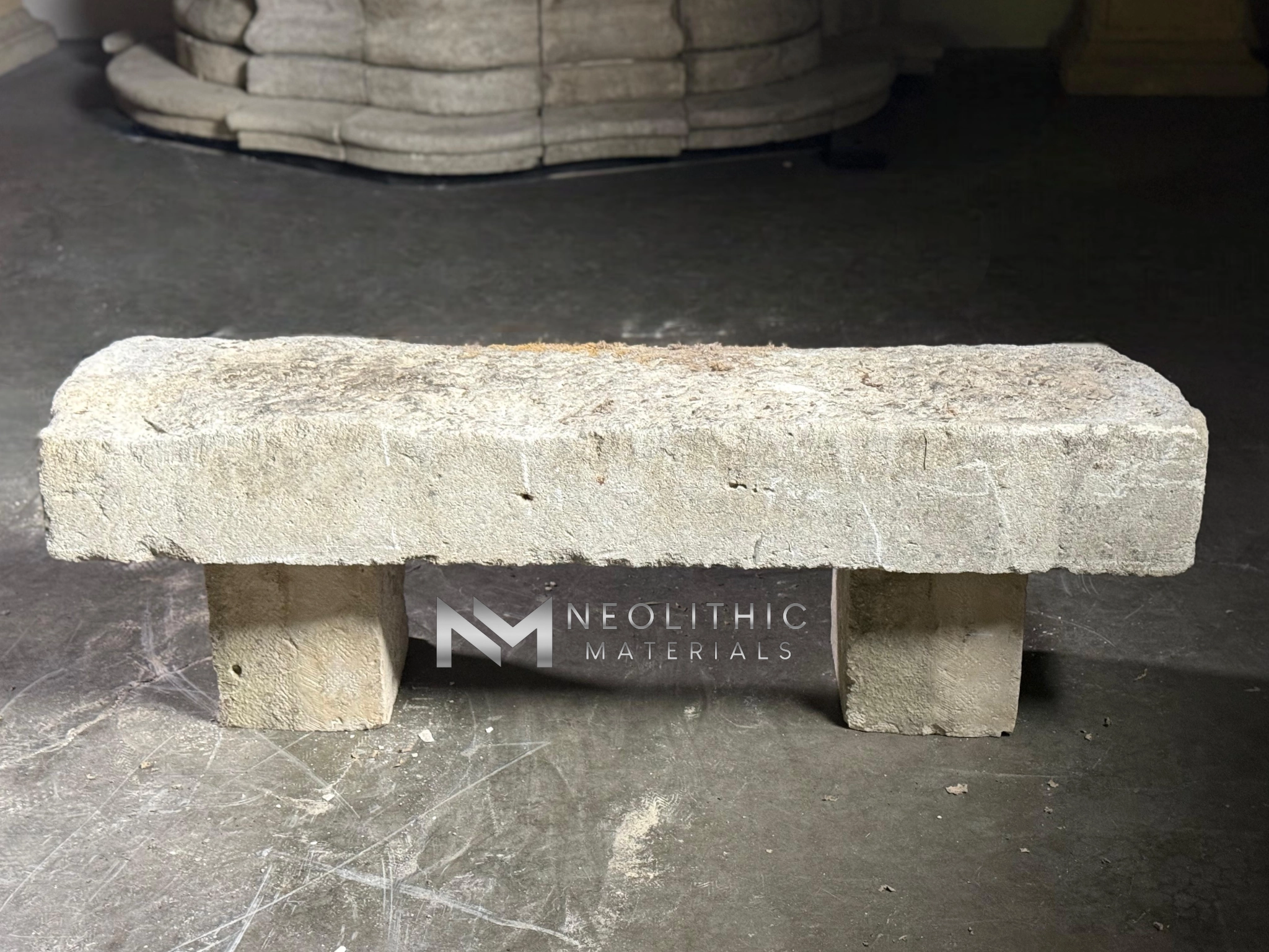 French 19th Century Antique Limestone Bench - Image 1